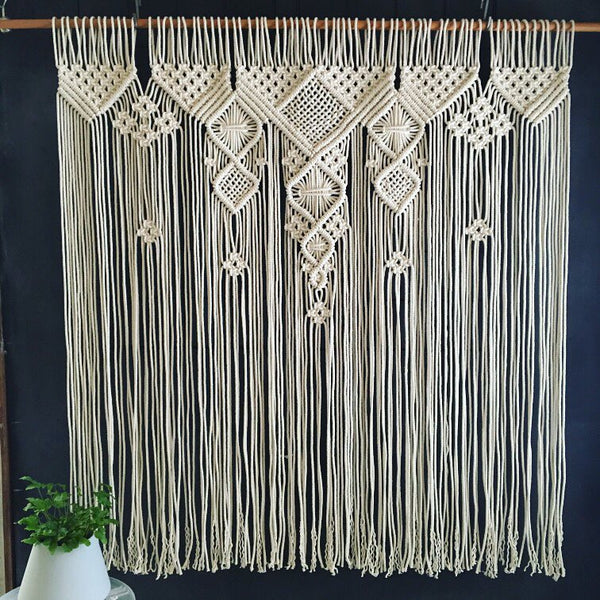 Macrame door curtain macrame wall hanging macrame outlets window curtain