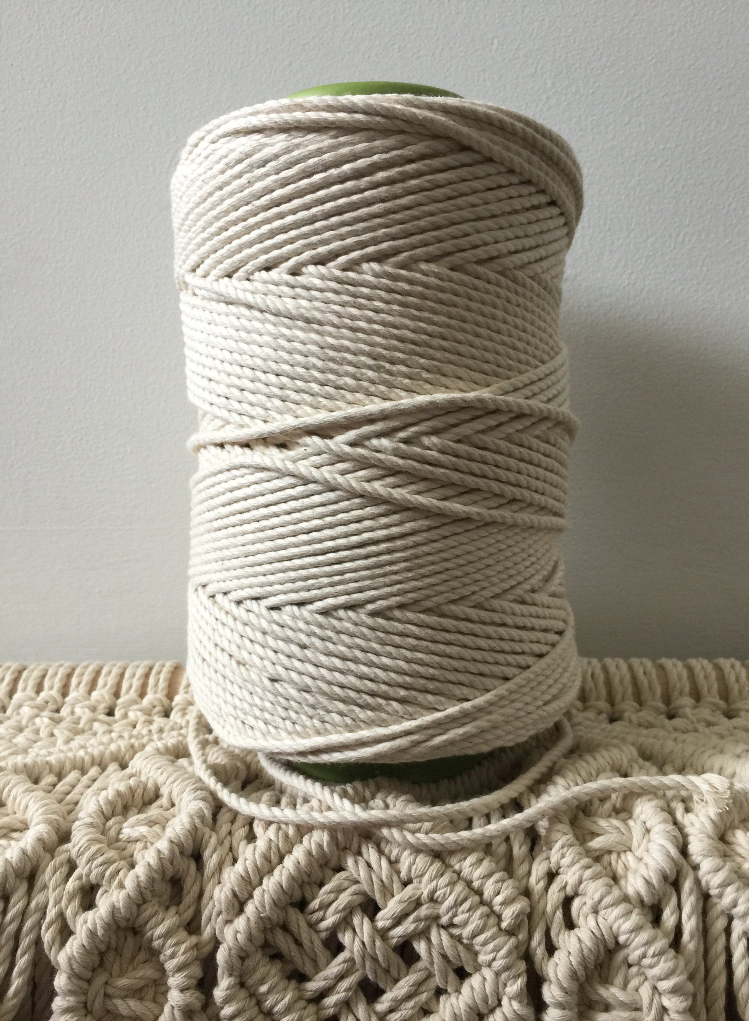 4mm 3ply Rope - Natural - 1kg