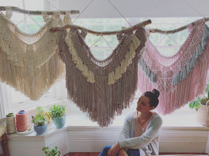 Lucy In The Sky - Colour -  Custom made Macramé Wall Hanger