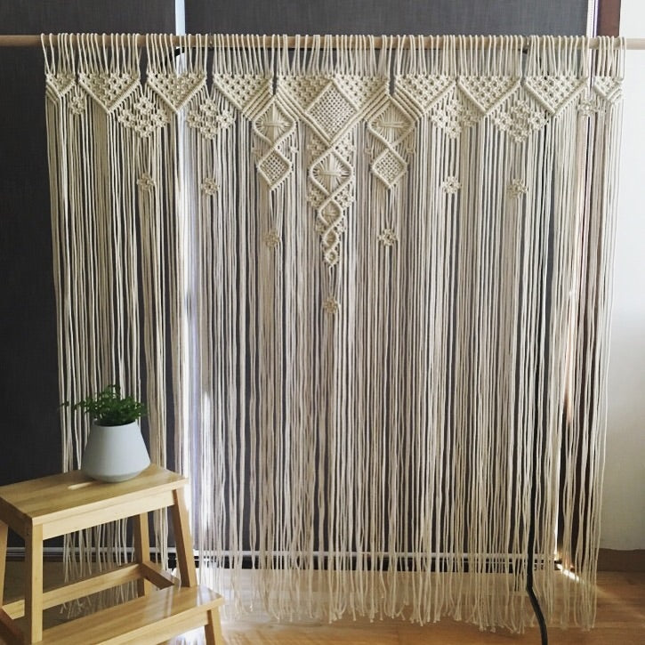 Dreamy Macramé Curtain / Wall hanging 1.25m x 1.5m
